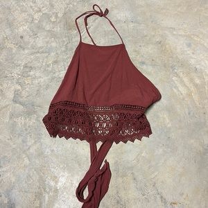Halter tie tank top